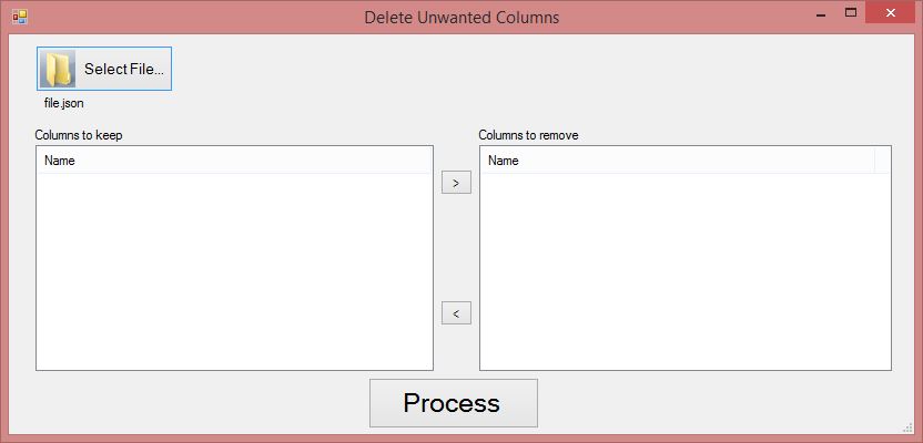 Delete unwanted columns