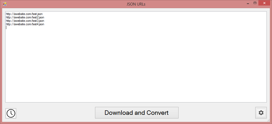 URLs screen